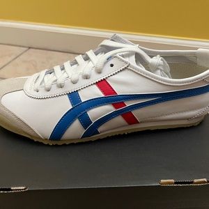 asics tiger onitsuka white/blue size 9.5